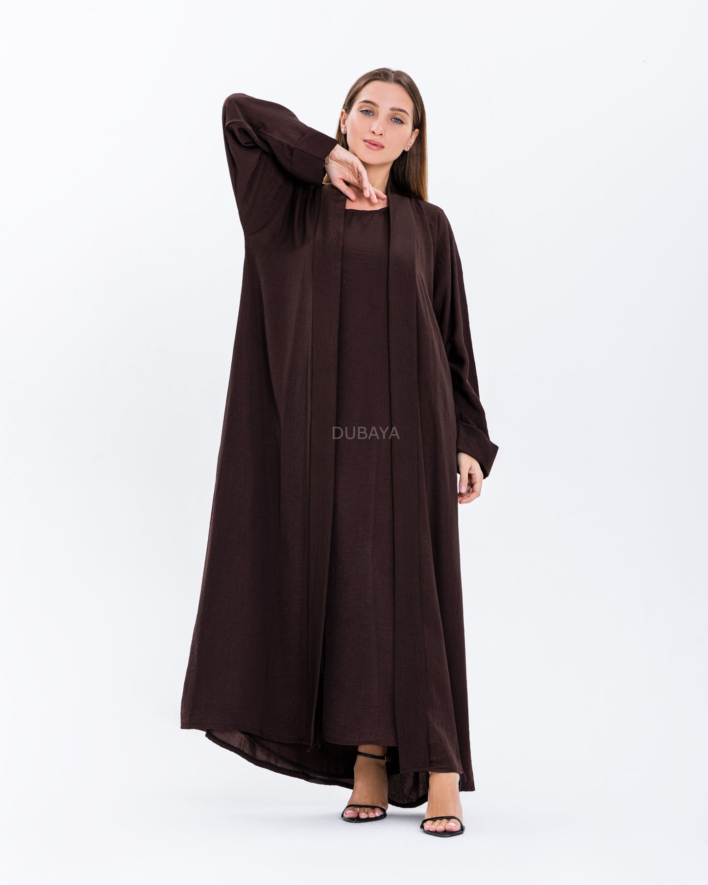Dubaya Abaya Set Brown