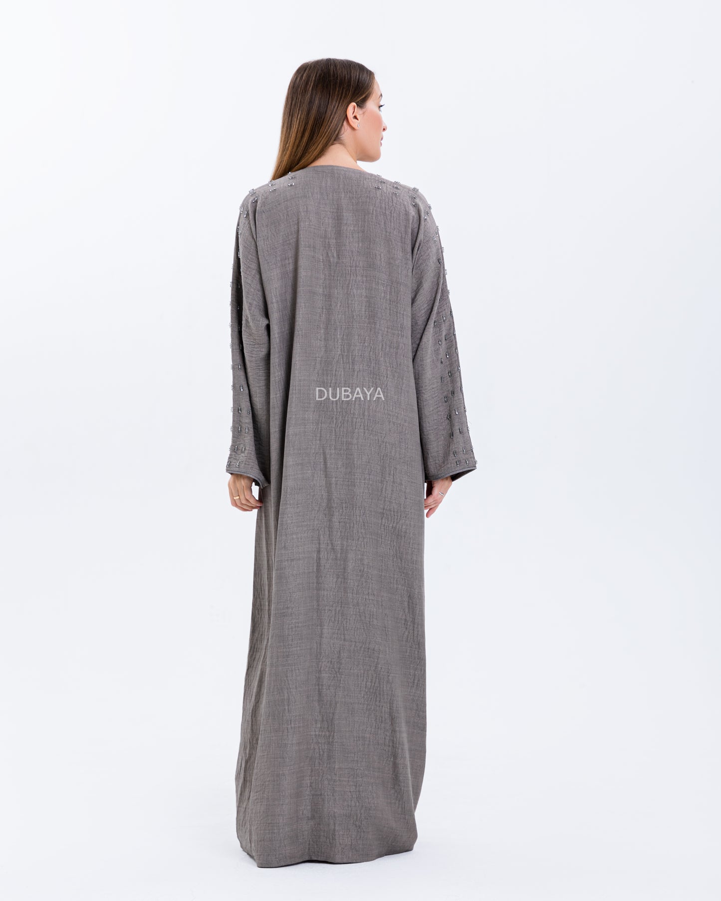 Abaya linnen green grey