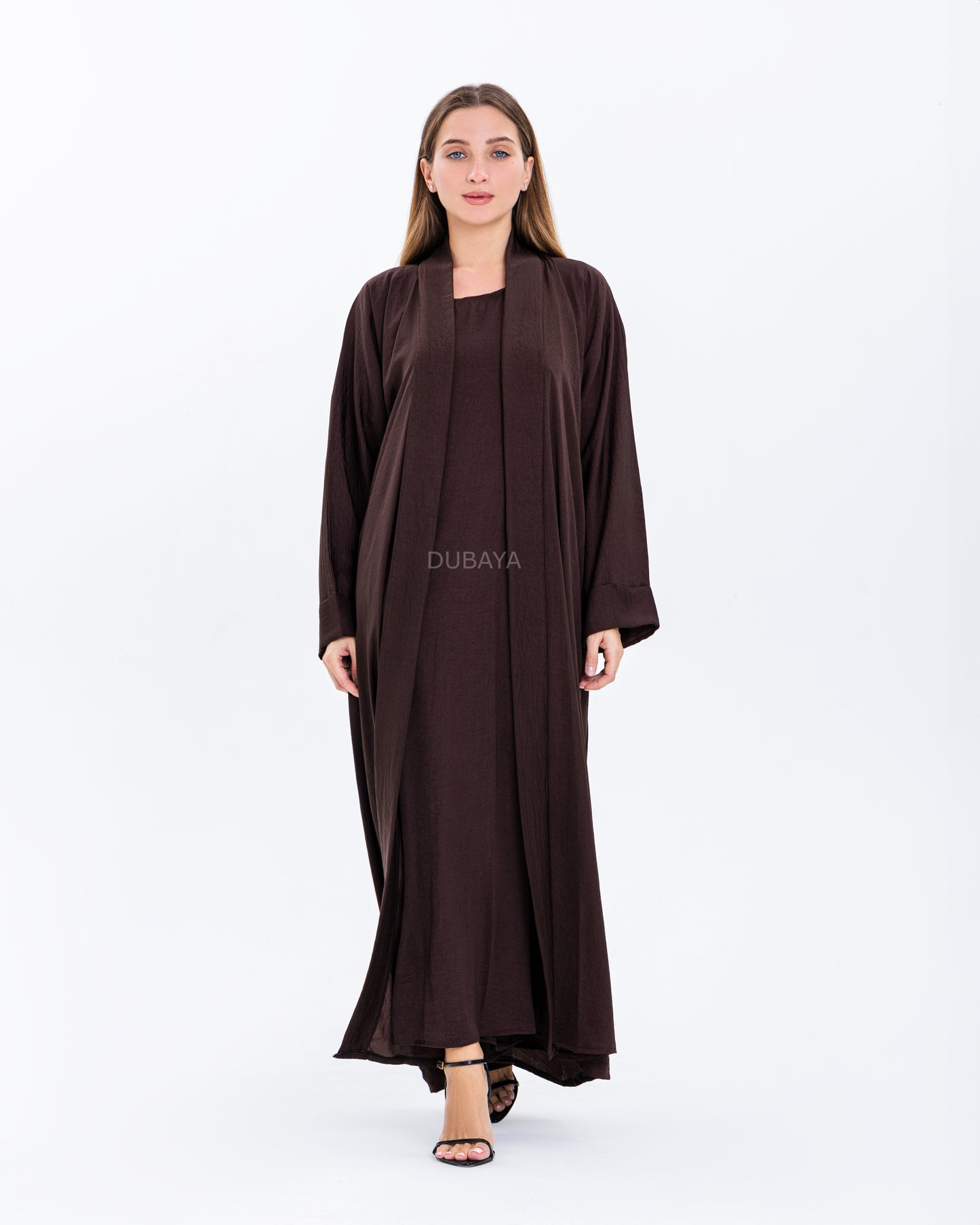 Dubaya Abaya Set Brown