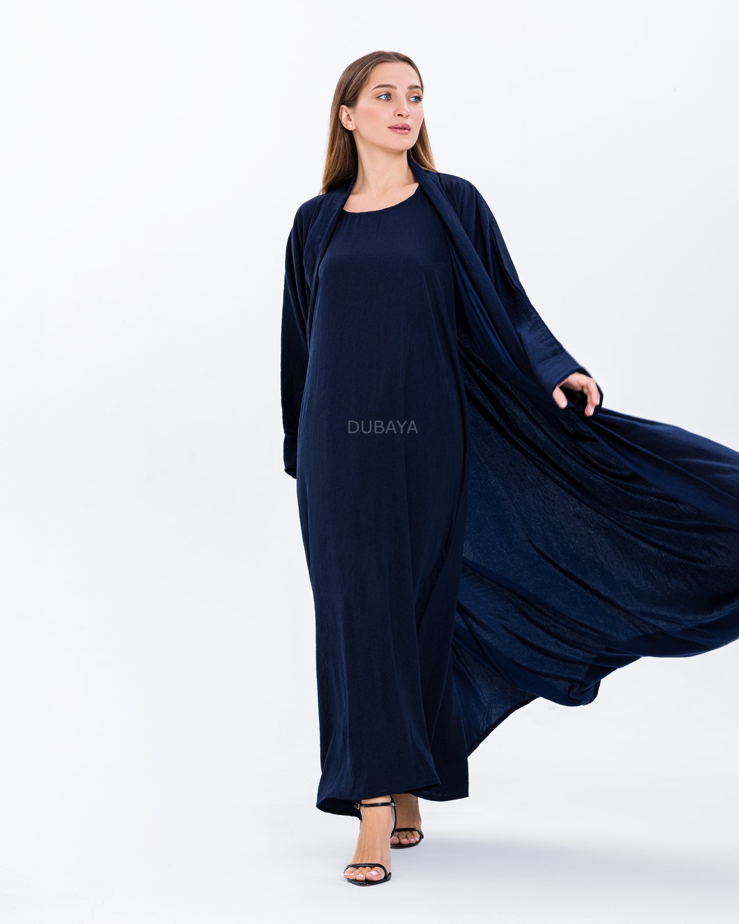 Dubaya Abaya Set Blue