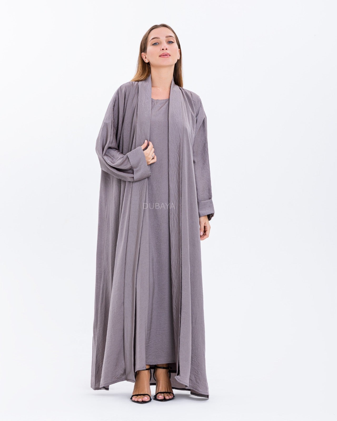Dubaya Abaya Set Taupe